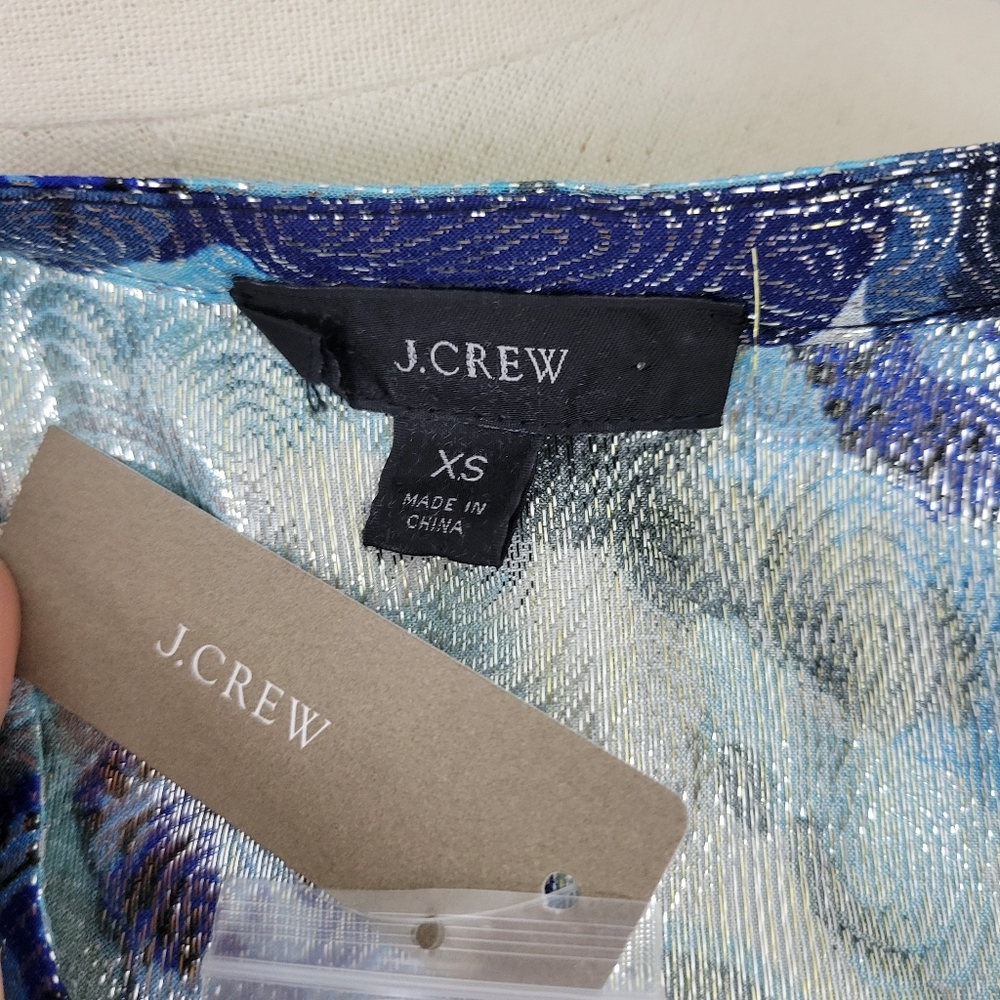 J.Crew Silky Floral Print Ruffle Sleeveless Top Size XS - Picture 6 of 6